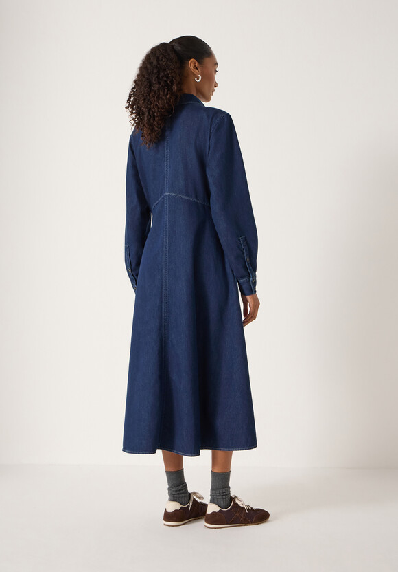 Long Sleeve Denim Shirt Dress