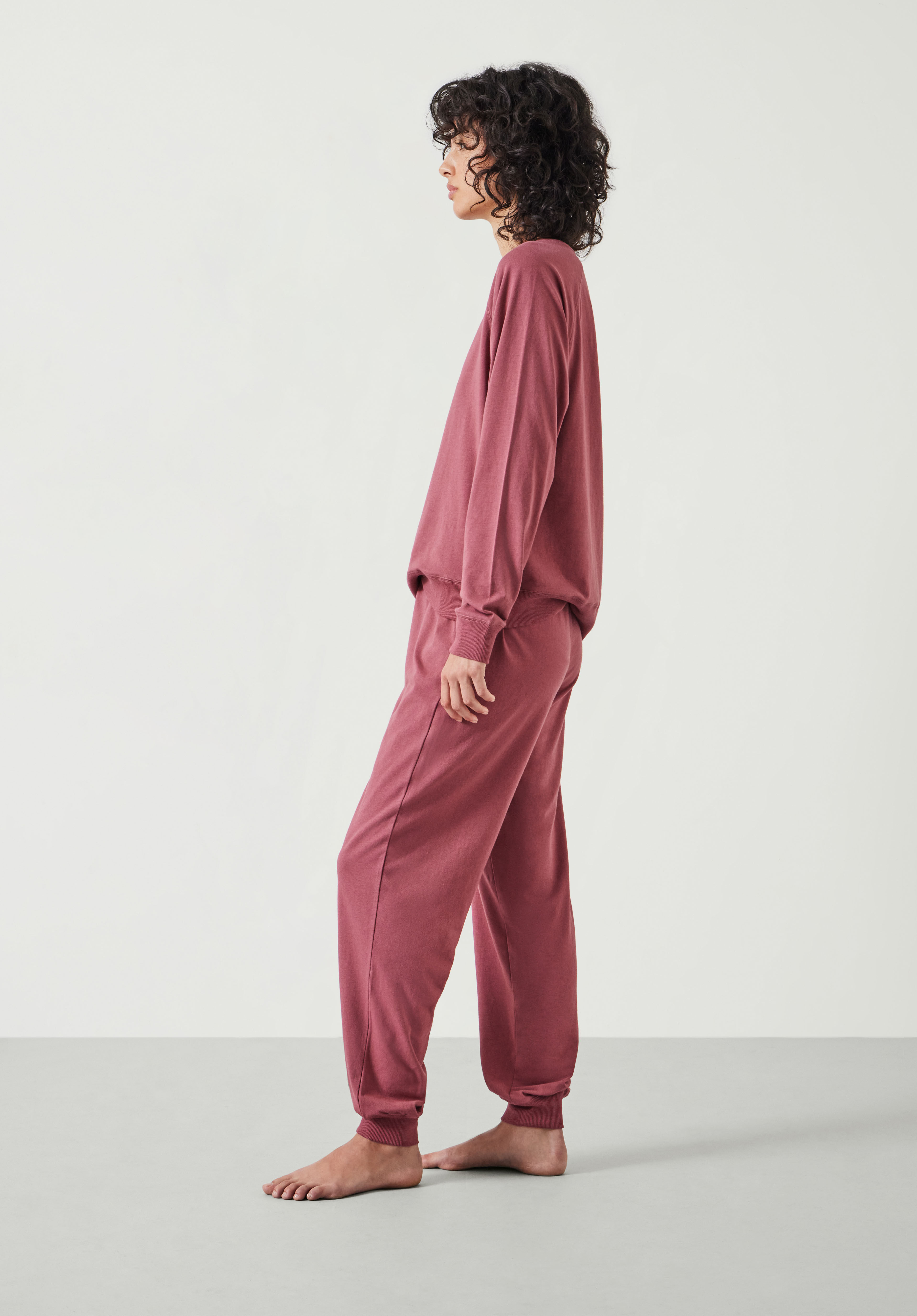 Joelle Crew Jersey Pajamas Dusty Pink hush