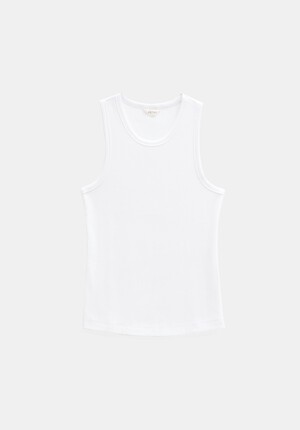 High Neck Ribbed Vest