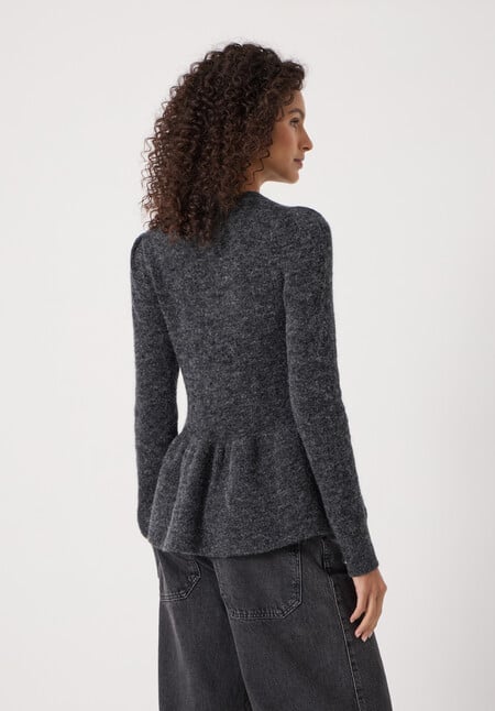 Wool Blend Peplum Top