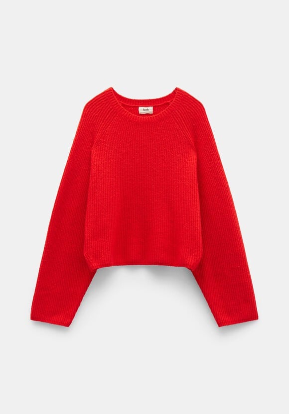 Tamar Ribbed Crew Neck Jumper With Wool