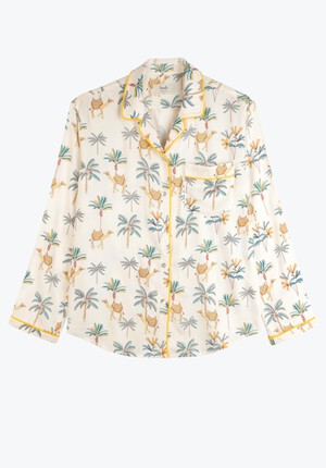Piped Printed Shirt
