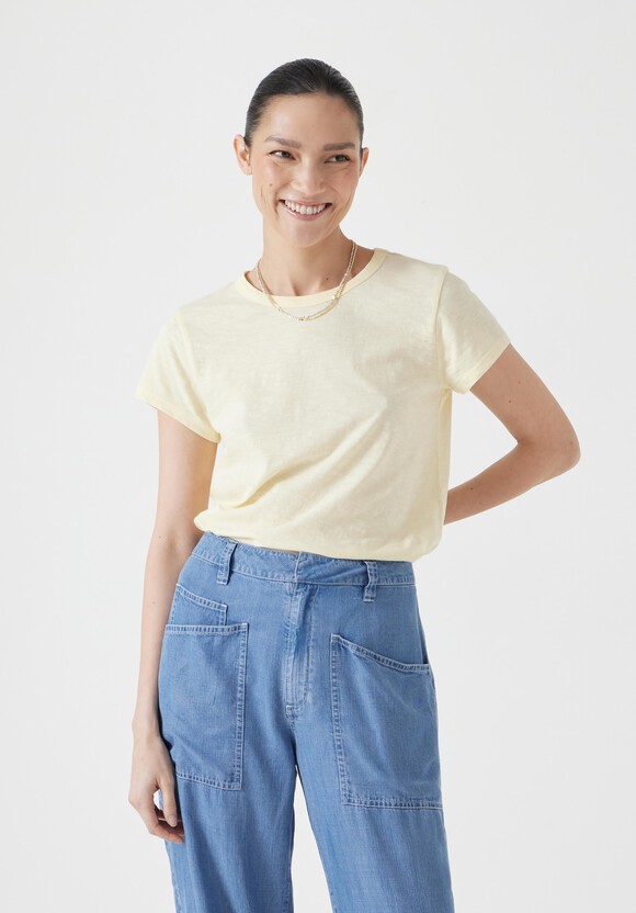 Slim Fit Slub Crew T-Shirt