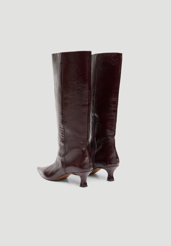 Katlynn Leather Patent Kneehigh Boots
