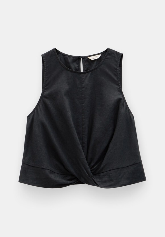  Maggie Twist Front Linen Top