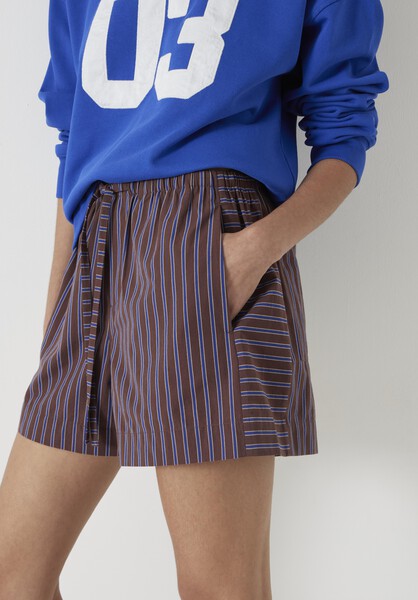 Margot Cotton Stripe Pull On Shorts