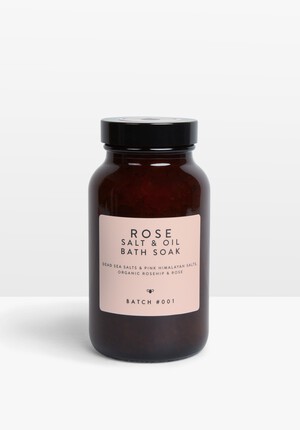 Batch 001 - Salt and Oil Bath Soak - Organic Rosehip and Rose
