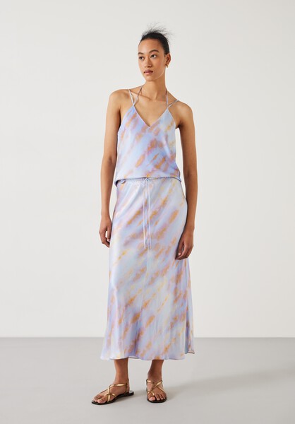 Indra Satin Midi Skirt