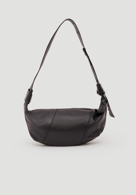 Oversized Leather Crescent Bag