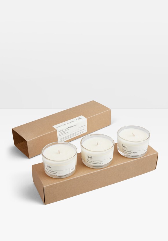 Hush Set Of Three Mini Candles