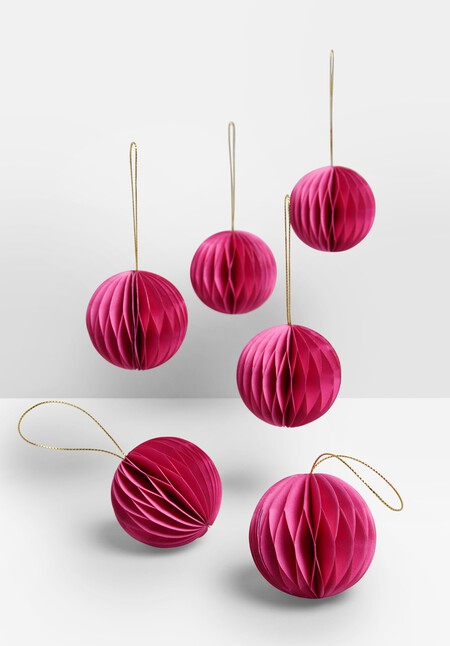 Set Of Six Paper Decorations