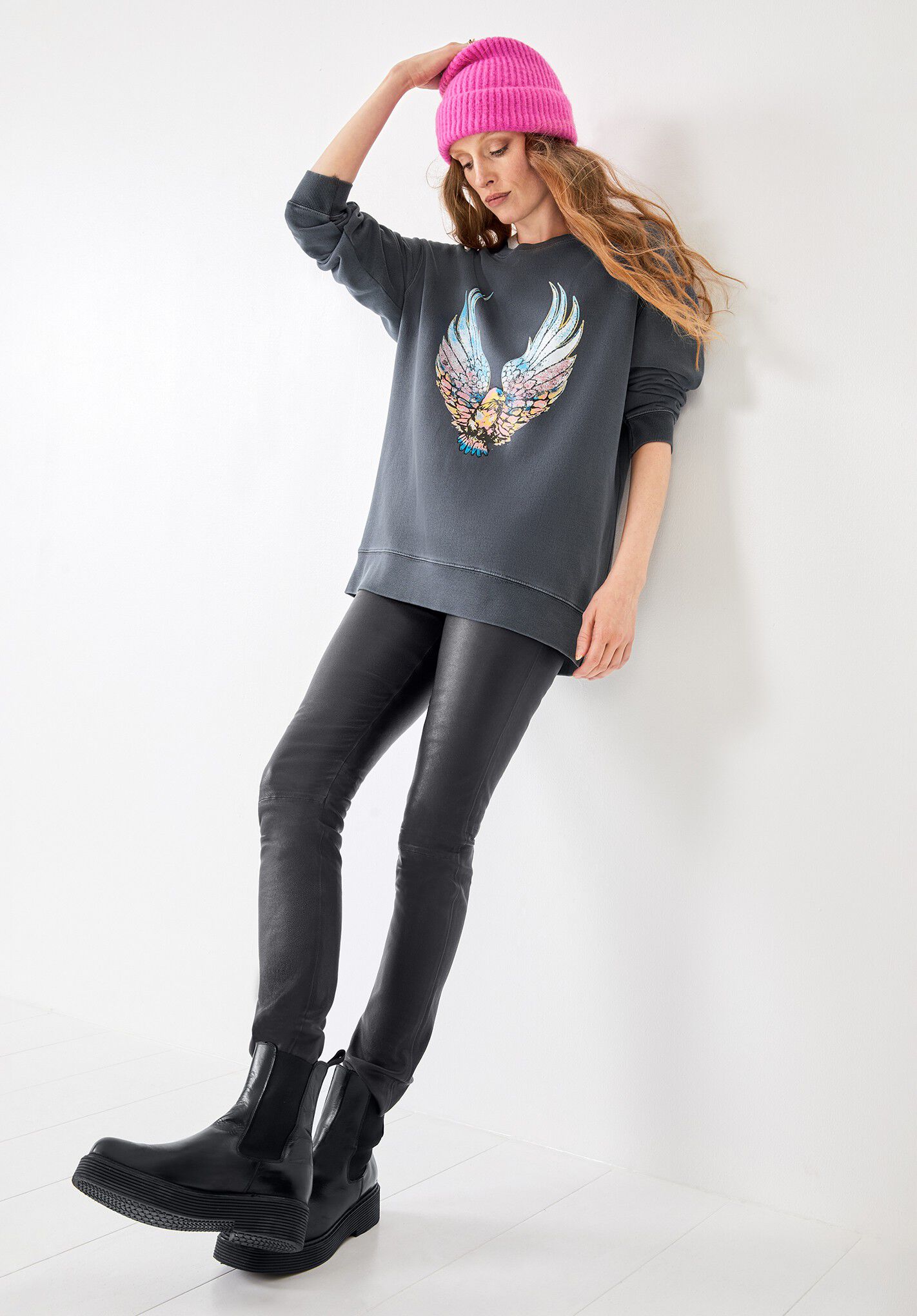 Hush eagle oversized sweatshirt clearance