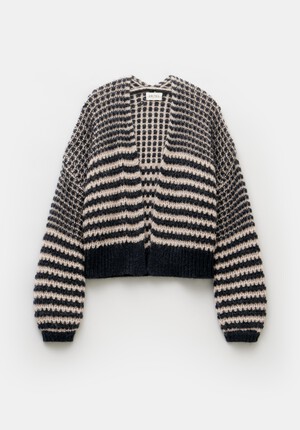 Skye Wool Blend Stripe Cardigan