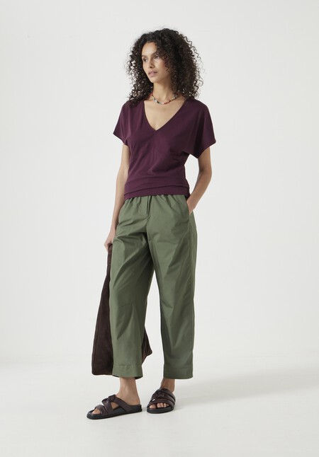 Grown On Sleeve V Neck T-Shirt