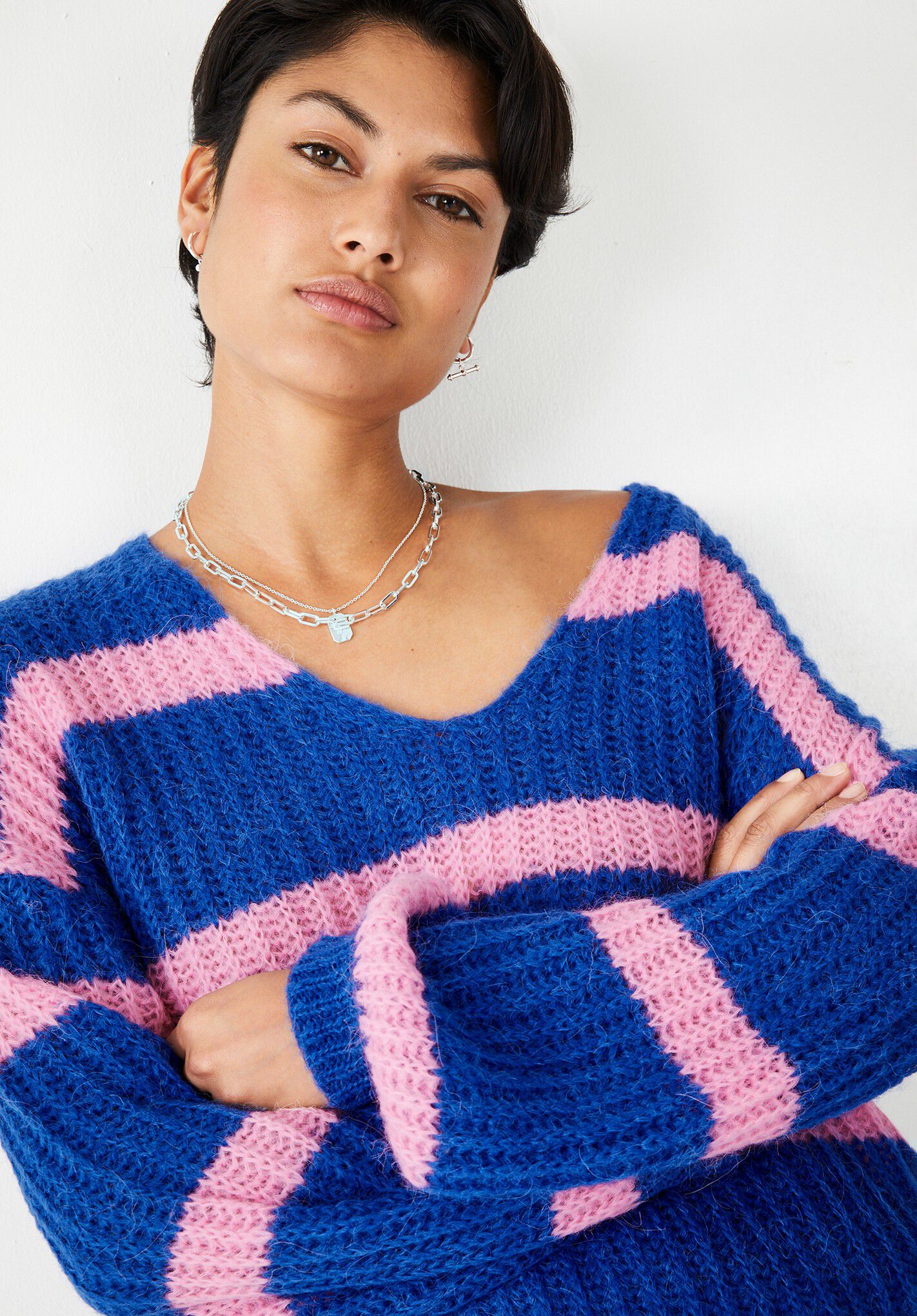 Pink and hotsell blue jumper