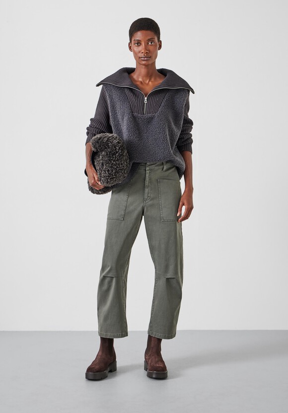 Borg and Knit Sweatshirt