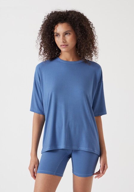 Ribbed Viscose Boxer Short Pyjamas Set