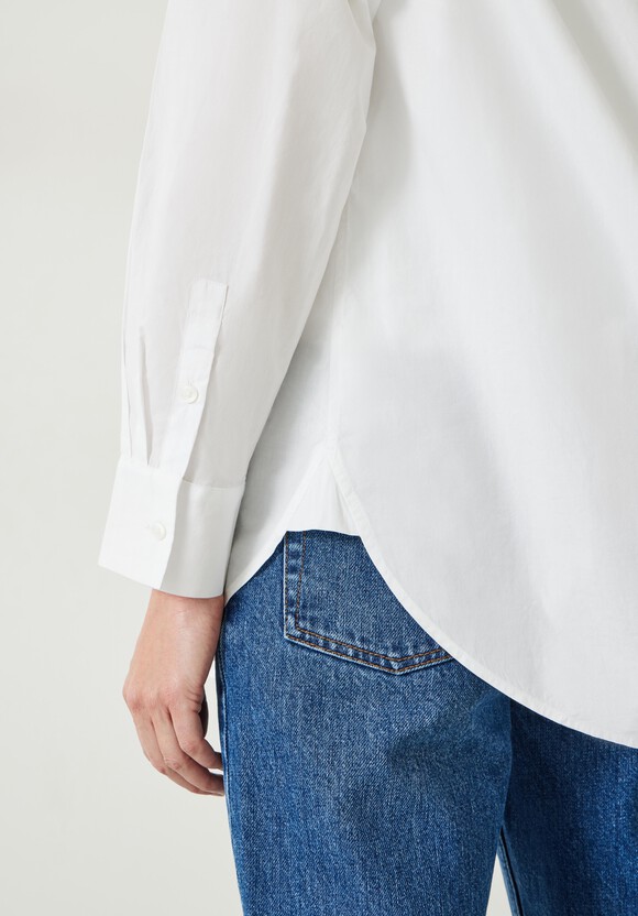 Pia Oversize Cotton Shirt | White | hush