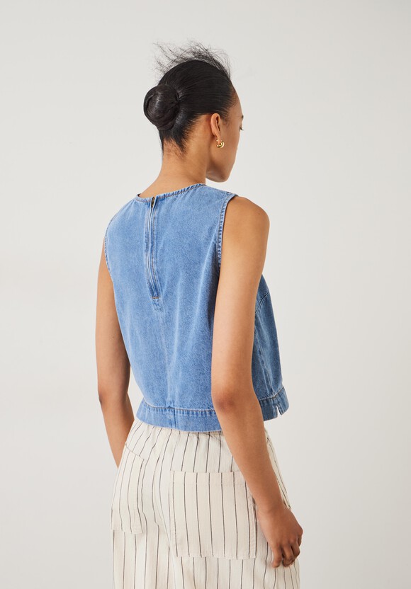 Valerie Denim Top