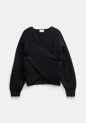 Betty Fluffy Cross Front Jumper