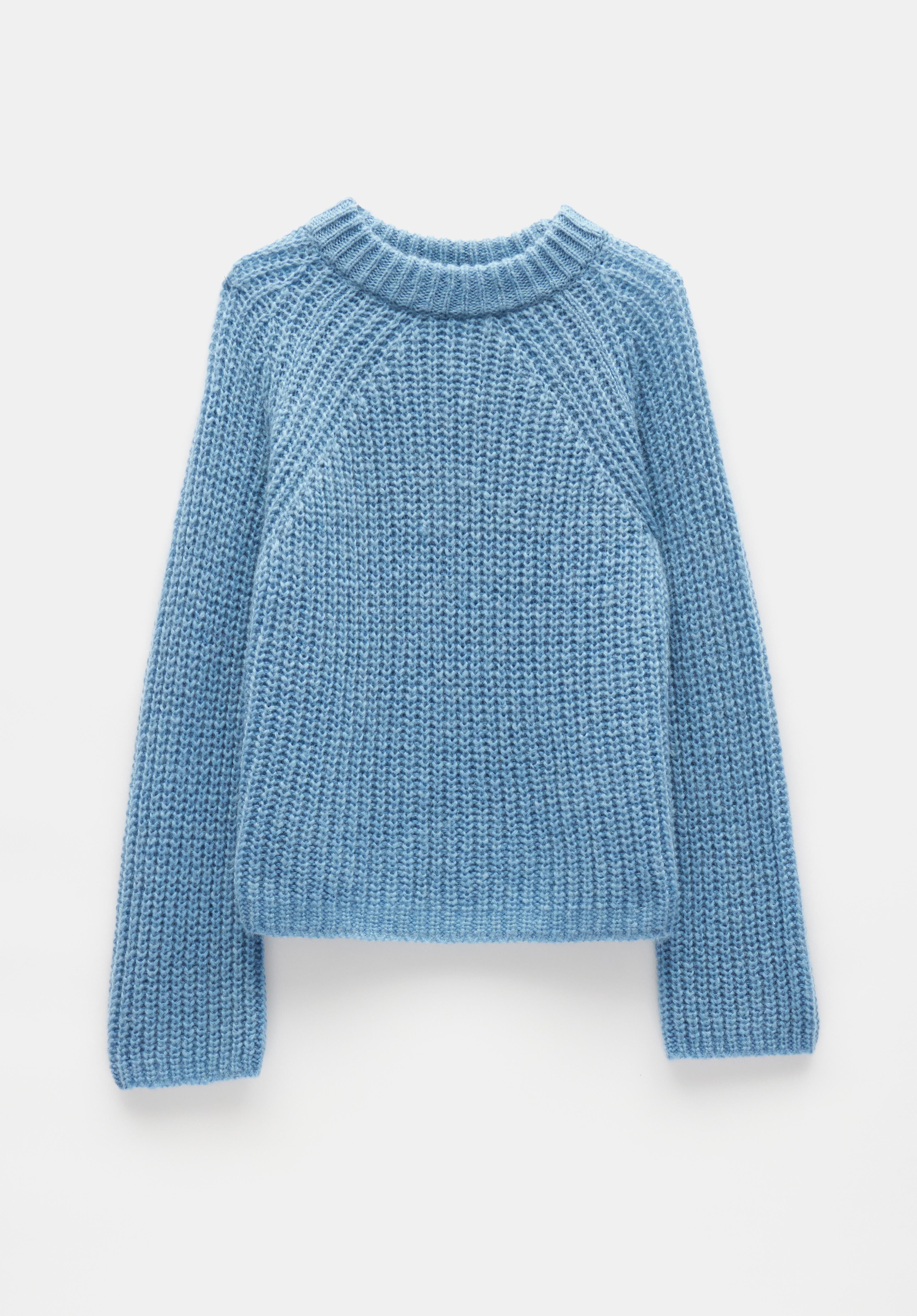 Freja Fluffy Crew Jumper Dusty Blue hush