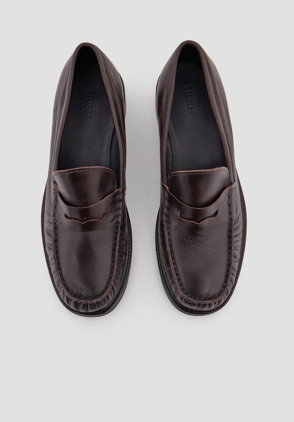 Penny Chunky Leather Loafers