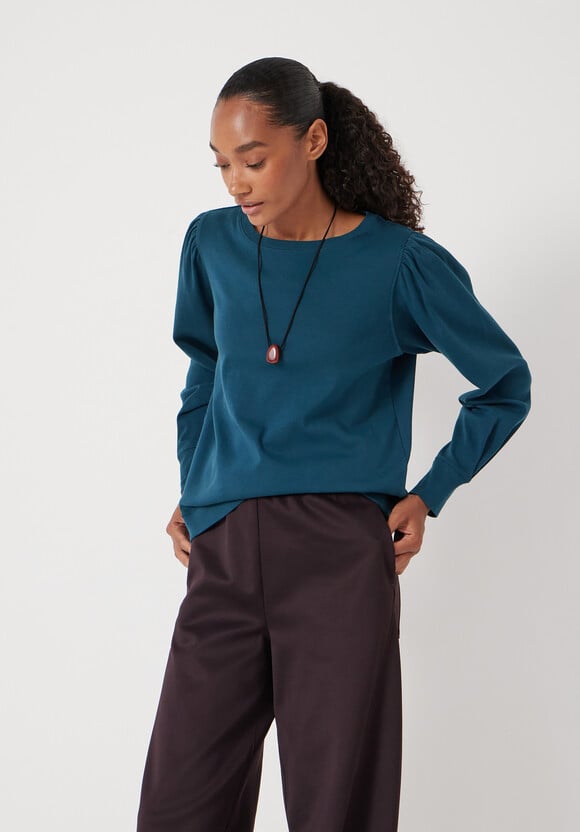 Emily Puff Sleeve Cotton Jersey Top