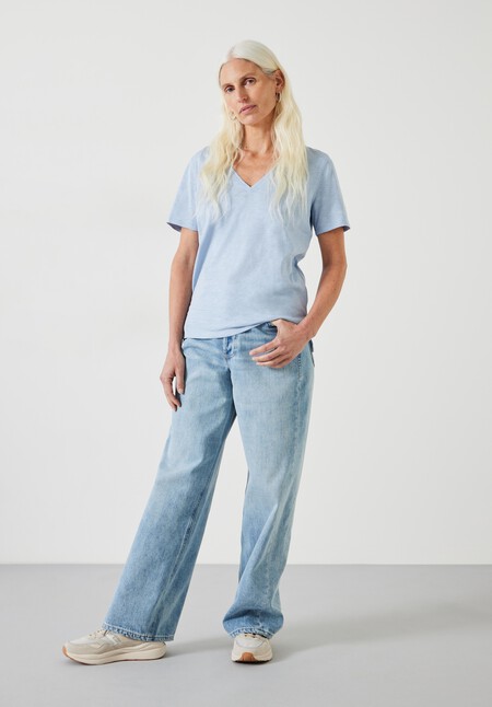 Kali Cotton Slub V-Neck T-Shirt