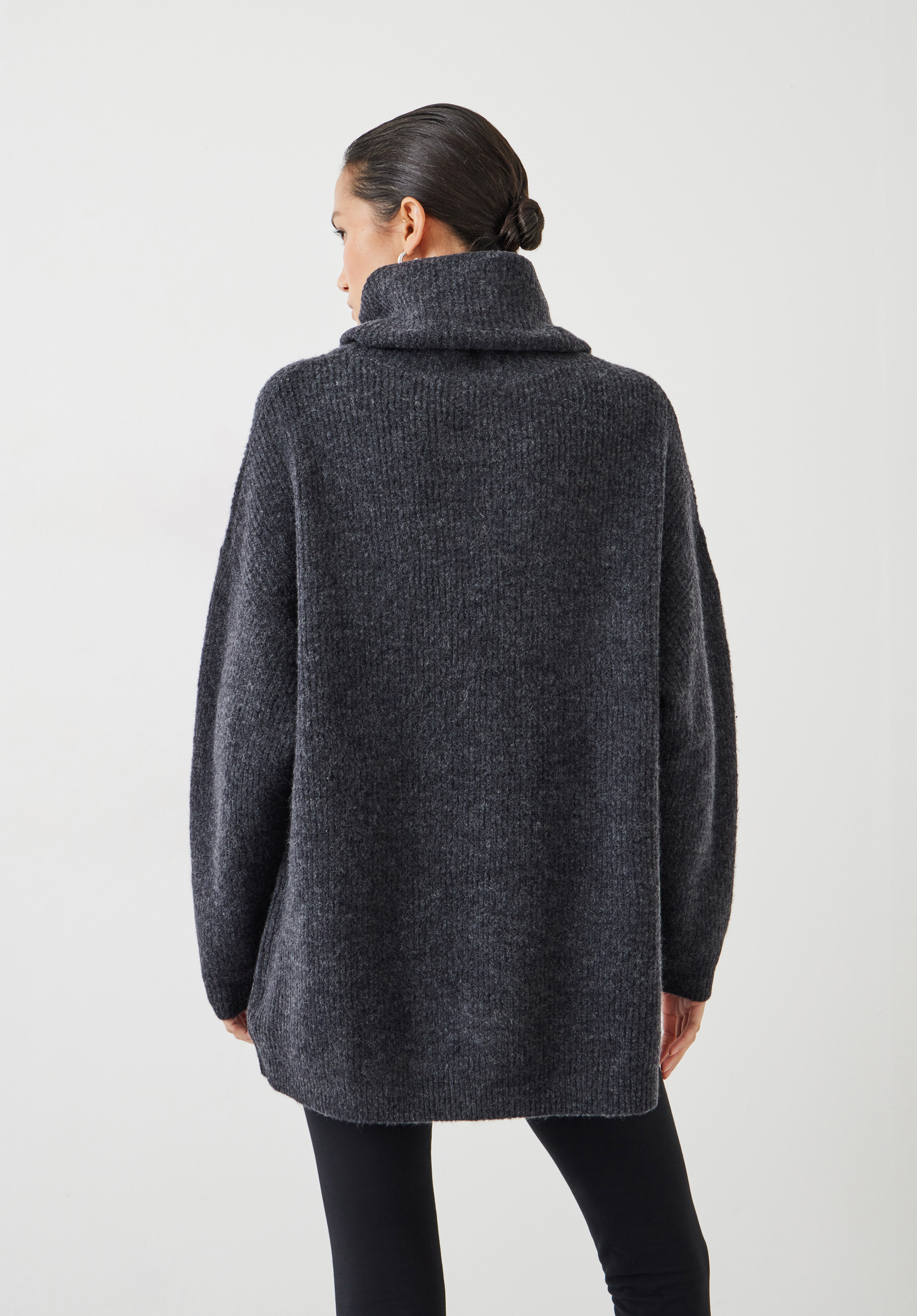 Dark grey discount roll neck jumper