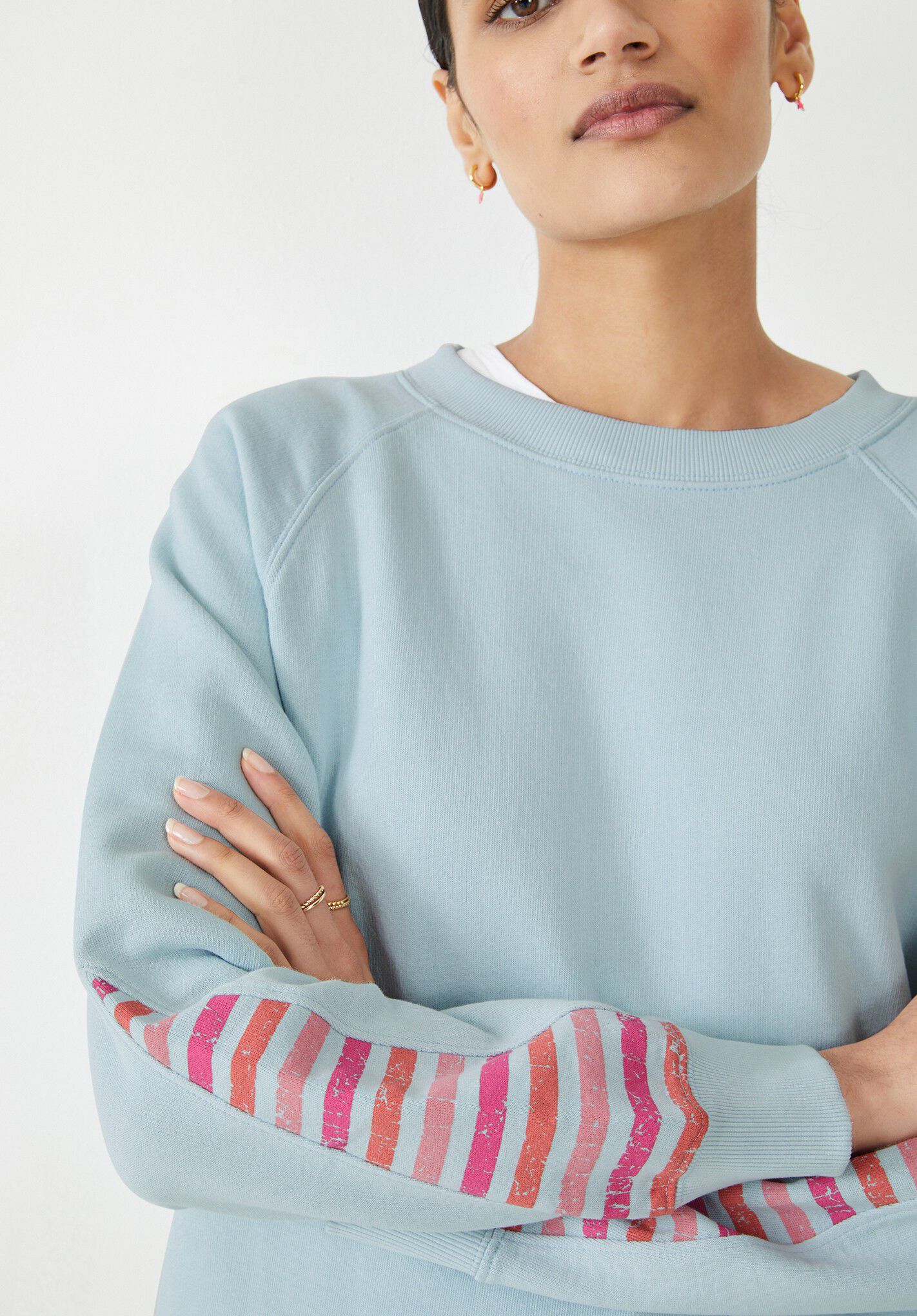 Side Panel Stripe Sweatshirt