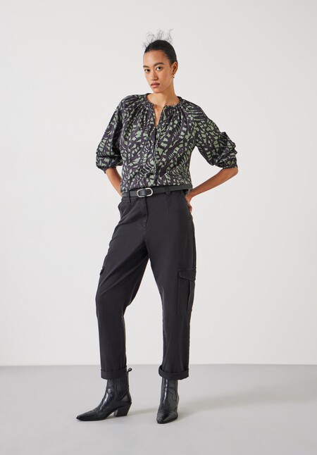 Monika Tie Relaxed Cotton Blouse