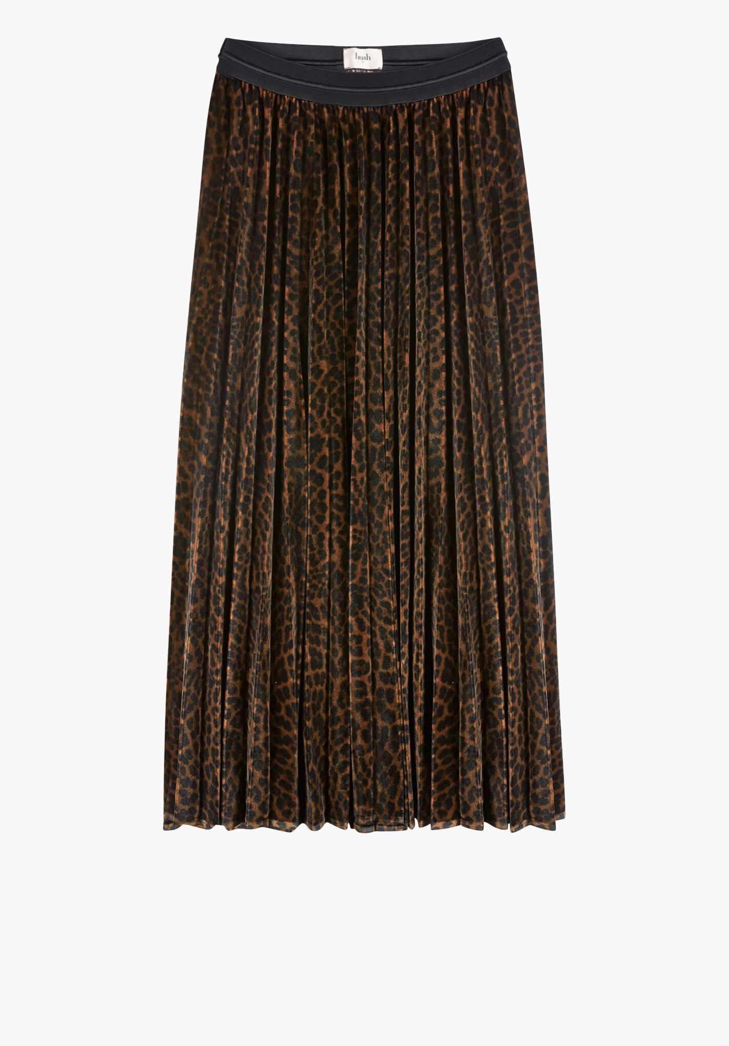 Thea Velour Pleated Skirt