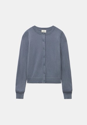 Wool Blend Slim Knitted Cardigan
