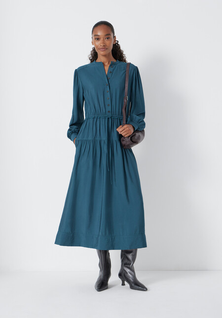 Long Sleeve Air Flow Shirt Dress