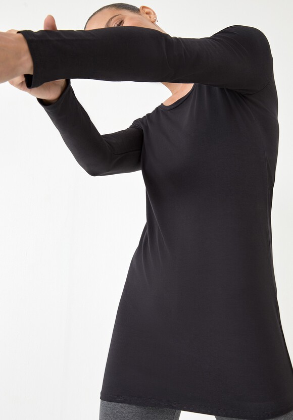 Longline Stretch-Cotton T-Shirt