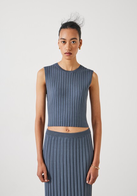 Sive Ribbed Knitted Tank Top