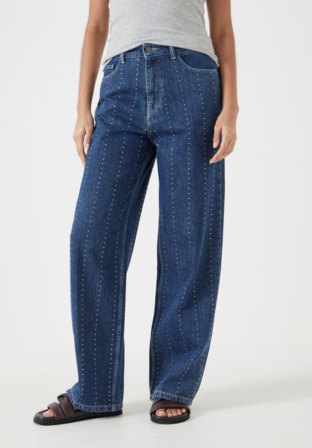Rhinestone Stripe Jeans