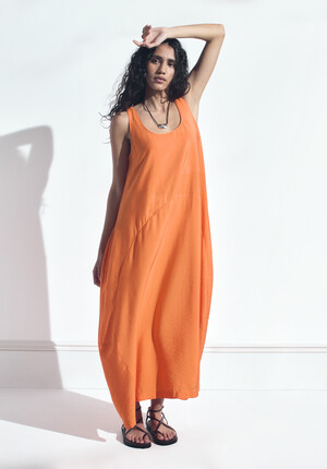 Liddie Air Flow Barrel Tank Dress