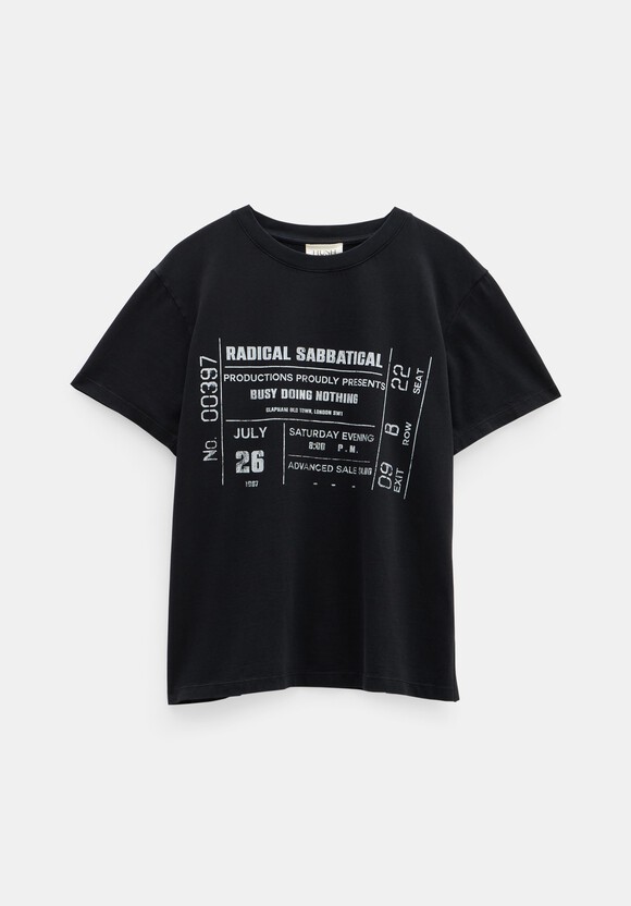 Ticket Graphic Washed T-Shirt