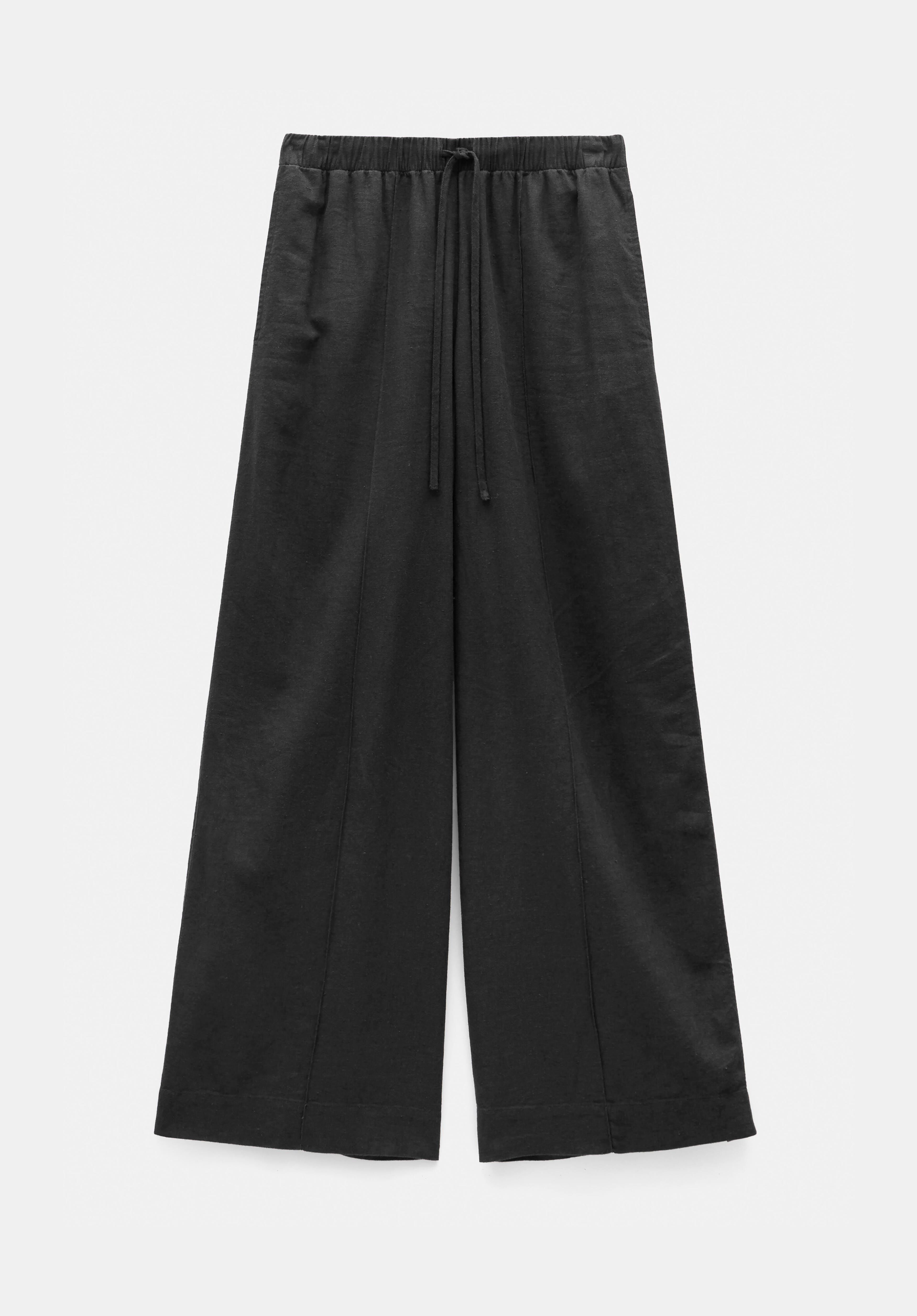 chouyatou Women's Winter High Waist Wide Leg Plaid Wool