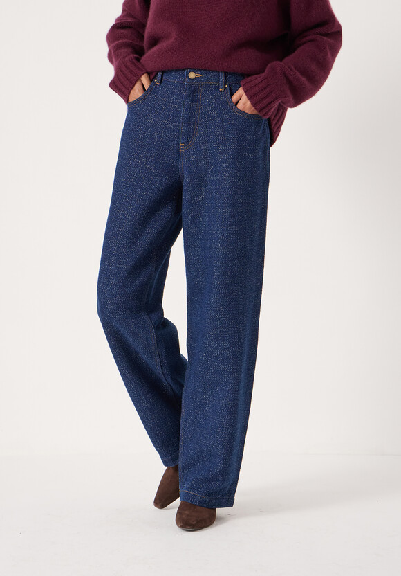 Romy Wide Leg Lurex Jeans