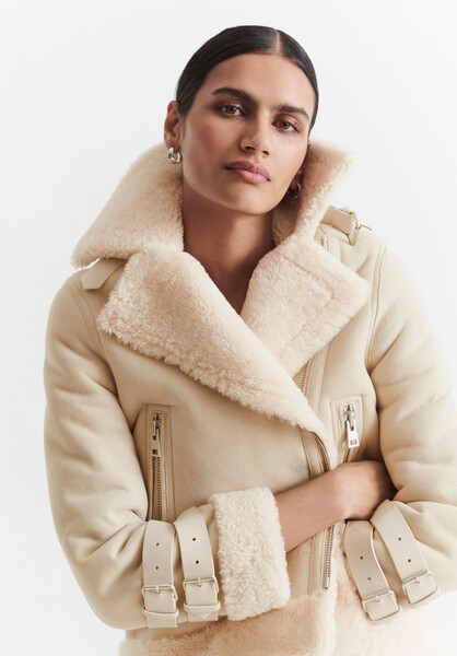 Shearling Biker Jacket