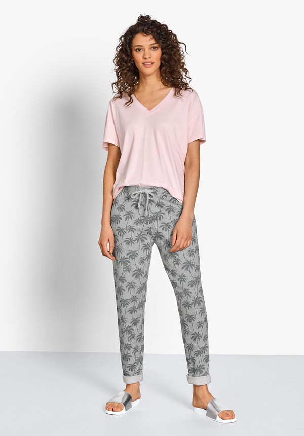 Long Linen V Tee
