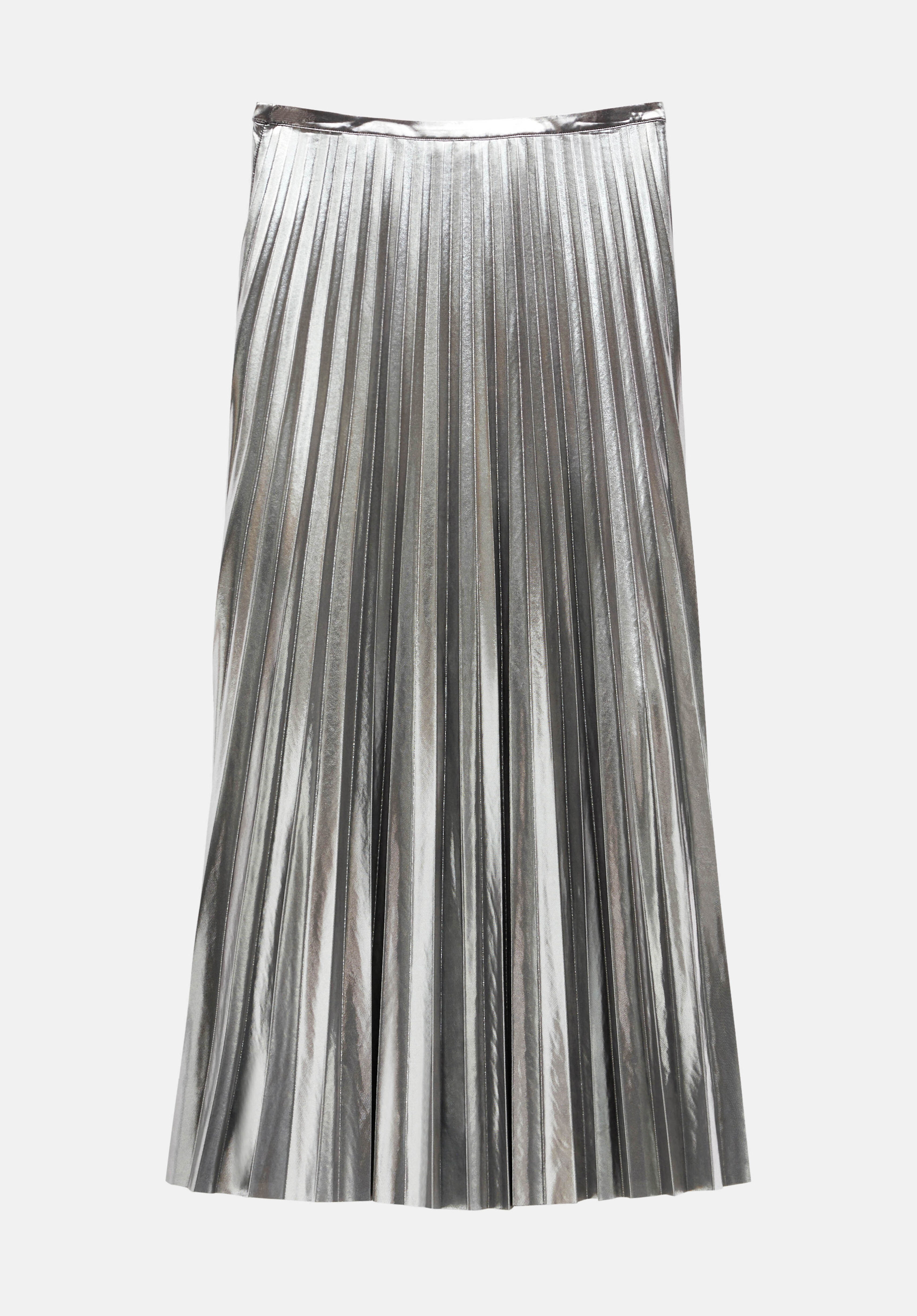 Silver pleated deals maxi skirt