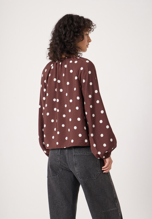 Printed Airflow V Neck Blouse