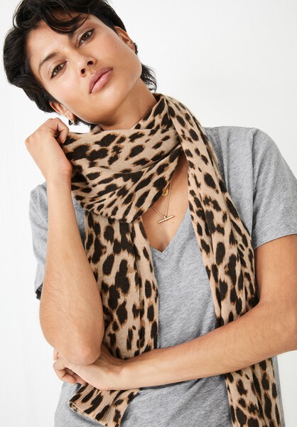 Cashmere Leopard Scarf
