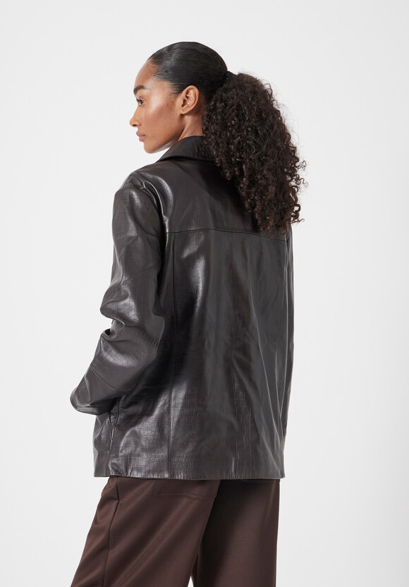 Kelly Croc Leather Jacket