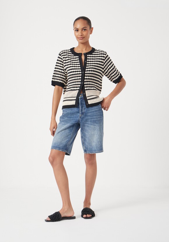 Mono Stitch Short Sleeve Cardigan