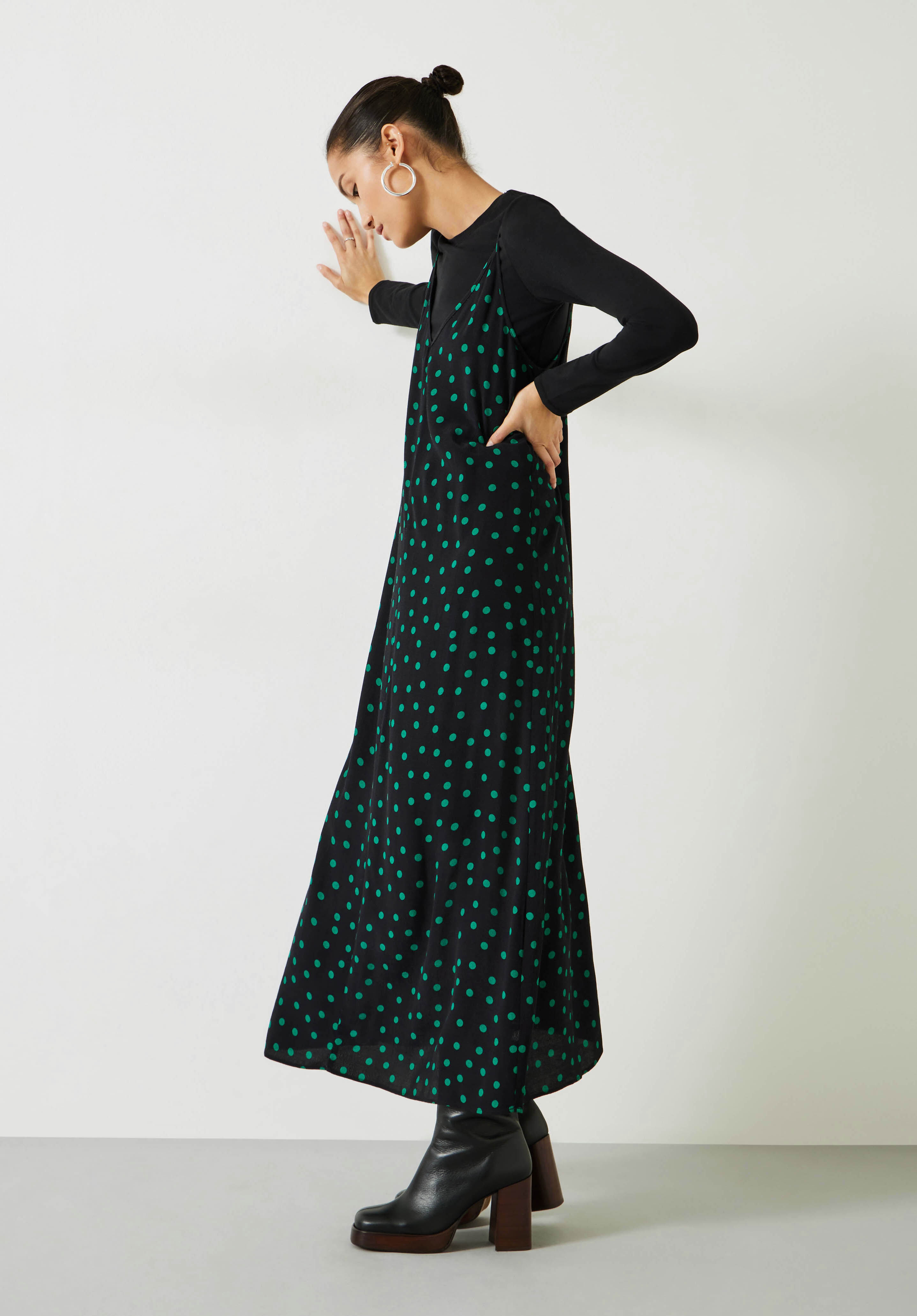 Eloise Polka Dot Maxi Slip Dress