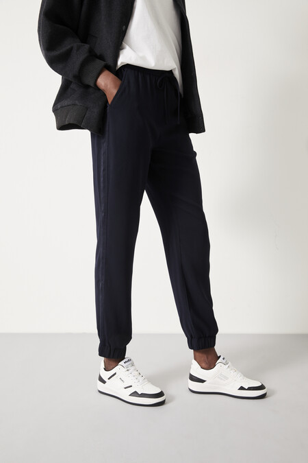 Crepe Cuffed Trousers